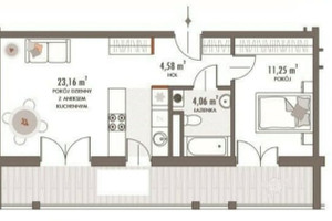 Mieszkanie do wynajęcia 44m2 Kraków Krowodrza Zbożowa - zdjęcie 2