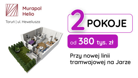 Nowa inwestycja - Murapol Helio, Toruń, Wrzosy, ul. Heweliusza - promocja