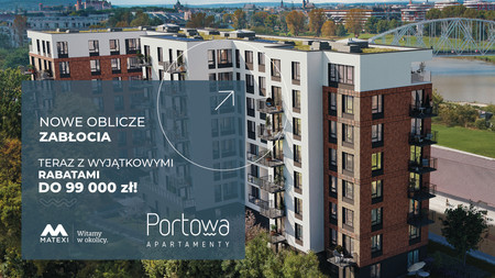 Nowa inwestycja - Apartamenty Portowa, Kraków, Podgórze, ul. Portowa 43 - promocja