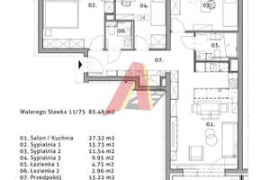 Mieszkanie na sprzedaż 85m2 Kraków Podgórze Duchackie Wola Duchacka Walerego Sławka - zdjęcie 1