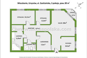 Mieszkanie na sprzedaż 90m2 Warszawa Ursynów Zaolziańska - zdjęcie 3