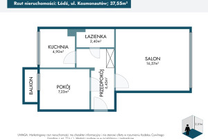 Mieszkanie na sprzedaż 38m2 Łódź Górna Kosmonautów - zdjęcie 3