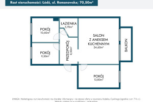 Mieszkanie na sprzedaż 71m2 Łódź Bałuty Romanowska - zdjęcie 3