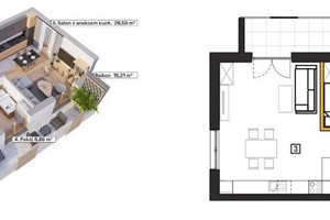 Mieszkanie na sprzedaż 66m2 Katowice Wełnowiec-Józefowiec Wełnowiec Modelarska - zdjęcie 3