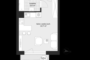 Mieszkanie na sprzedaż 28m2 Katowice Koszutka Słoneczna - zdjęcie 3