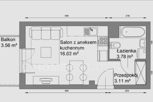 Mieszkanie na sprzedaż 24m2 Kraków Podgórze Henryka I Karola Czeczów - zdjęcie 3