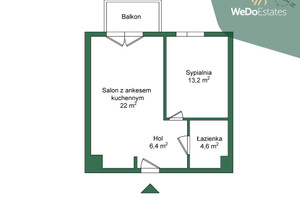 Mieszkanie na sprzedaż 47m2 Warszawa Wilanów Kazachska - zdjęcie 2