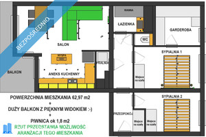 Mieszkanie na sprzedaż 63m2 Sosnowiec Zagórze Koszalińska  - zdjęcie 1