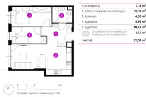 Mieszkanie na sprzedaż 52m2 Poznań Starołęka-Minikowo-Marlewo Starołęka - zdjęcie 2