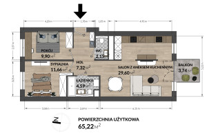 Mieszkanie na sprzedaż 66m2 Kraków Czyżyny Galicyjska - zdjęcie 2