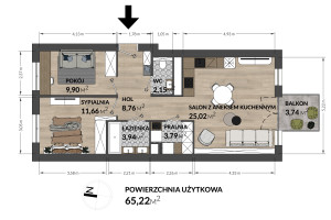 Mieszkanie na sprzedaż 66m2 Kraków Czyżyny Centralna - zdjęcie 3