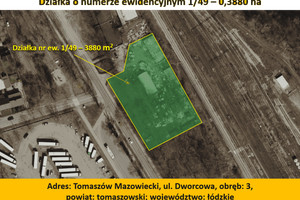 Działka na sprzedaż 3880m2 tomaszowski Tomaszów Mazowiecki Dworcowa - zdjęcie 1