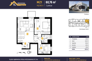 Mieszkanie do wynajęcia 61m2 Katowice Brzozowa  - zdjęcie 2