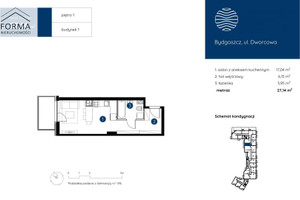 Mieszkanie na sprzedaż 28m2 Bydgoszcz Śródmieście, Stare Miasto Śródmieście Dworcowa - zdjęcie 2