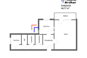 Mieszkanie na sprzedaż 49m2 Wrocław Fabryczna Kozanów Gołężycka - zdjęcie 2