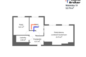 Mieszkanie na sprzedaż 52m2 Wrocław Krzyki Przedmieście Oławskie Walońska - zdjęcie 2