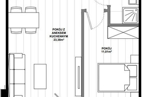 Mieszkanie na sprzedaż 44m2 Gdańsk Ujeścisko-Łostowice Łostowice Wielkopolska - zdjęcie 2