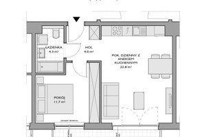 Mieszkanie na sprzedaż 44m2 Gdynia Chwarzno-Wiczlino Jana Kazimierza - zdjęcie 2