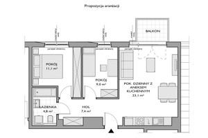 Mieszkanie na sprzedaż 58m2 Gdynia Chwarzno-Wiczlino Jana Kazimierza - zdjęcie 2