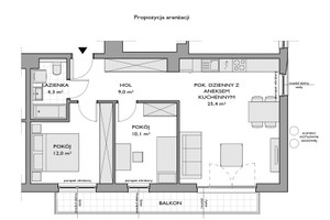 Mieszkanie na sprzedaż 63m2 Gdynia Chwarzno-Wiczlino Chwarzno Jana Kazimierza - zdjęcie 2