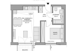 Mieszkanie na sprzedaż 44m2 Gdynia Chwarzno-Wiczlino Jana Kazimierza - zdjęcie 2