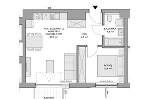 Mieszkanie na sprzedaż 44m2 Gdynia Chwarzno-Wiczlino Jana Kazimierza - zdjęcie 2