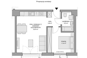 Mieszkanie na sprzedaż 44m2 Gdynia Chwarzno-Wiczlino Jana Kazimierza - zdjęcie 2