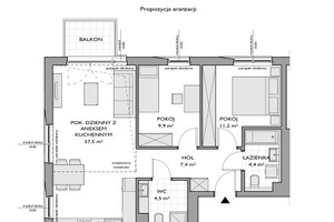 Mieszkanie na sprzedaż 68m2 Gdynia Chwarzno-Wiczlino Chwarzno Jana Kazimierza - zdjęcie 2