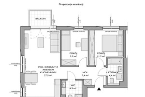 Mieszkanie na sprzedaż 68m2 Gdynia Chwarzno-Wiczlino Jana Kazimierza - zdjęcie 2