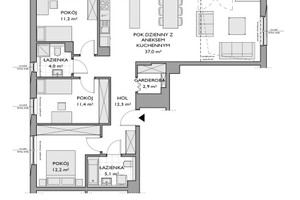 Mieszkanie na sprzedaż 100m2 Gdynia Chwarzno-Wiczlino Jana Kazimierza - zdjęcie 2