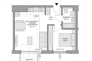 Mieszkanie na sprzedaż 44m2 Gdynia Chwarzno-Wiczlino Jana Kazimierza - zdjęcie 2