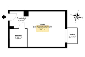 Mieszkanie na sprzedaż 34m2 Kraków Ruczaj - zdjęcie 2