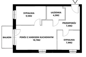 Mieszkanie na sprzedaż 49m2 Kraków Prądnik Biały Adama Vetulaniego - zdjęcie 2