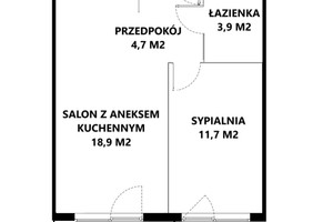 Mieszkanie na sprzedaż 41m2 Kraków Łagiewniki-Borek Fałęcki Łagiewniki Bpa Franciszka Hodura - zdjęcie 2