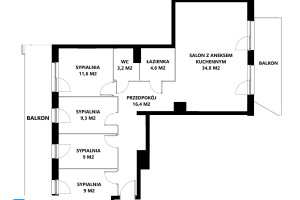 Mieszkanie na sprzedaż 102m2 Kraków Łagiewniki-Borek Fałęcki Łagiewniki Bpa Franciszka Hodura - zdjęcie 2