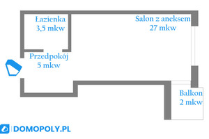 Mieszkanie na sprzedaż 28m2 Kraków Krowodrza Krowodrza Józefa Wybickiego - zdjęcie 3