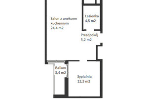 Mieszkanie na sprzedaż 47m2 Kraków Bronowice Na Błonie - zdjęcie 2