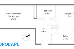 Mieszkanie na sprzedaż 55m2 Kraków Podgórze Duchackie Antoniego Matecznego - zdjęcie 4