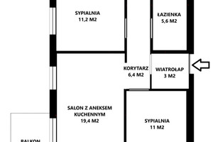 Mieszkanie na sprzedaż 57m2 Kraków Łagiewniki Łany - zdjęcie 2