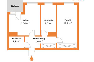 Mieszkanie na sprzedaż 56m2 Kielce os. Na Stoku - zdjęcie 3