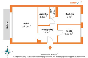 Mieszkanie na sprzedaż 43m2 Łódź Bałuty Radogoszcz Ziołowa - zdjęcie 2