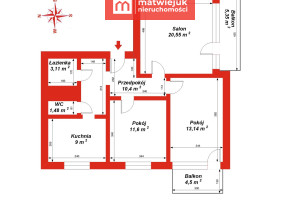 Mieszkanie na sprzedaż 70m2 Kraków Bieżanów-Prokocim Bieżanów Telimeny - zdjęcie 2