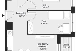 Mieszkanie na sprzedaż 49m2 Kraków Mistrzejowice Osiedle Piastów - zdjęcie 3