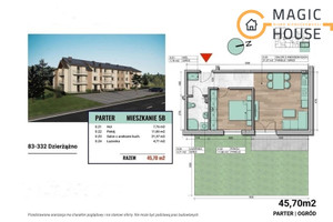 Mieszkanie na sprzedaż 46m2 kartuski Kartuzy Dzierżążno - zdjęcie 1