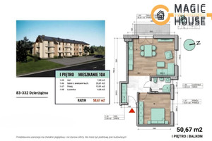 Mieszkanie na sprzedaż 51m2 kartuski Kartuzy Dzierżążno Szpitalna - zdjęcie 1