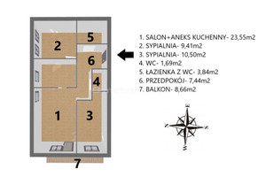 Mieszkanie na sprzedaż 57m2 Lublin Węglin Węglin Północny Jemiołuszki - zdjęcie 2