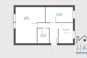 Mieszkanie na sprzedaż 48m2 łaski Łask Marii Curie-Skłodowskiej - zdjęcie 1