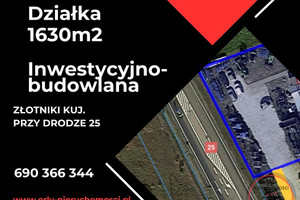 Działka na sprzedaż inowrocławski Złotniki Kujawskie Szosa Bydgoska - zdjęcie 1