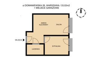 Mieszkanie na sprzedaż 34m2 Warszawa Mokotów Domaniewska - zdjęcie 2