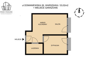 Mieszkanie na sprzedaż 34m2 Warszawa Mokotów Ksawerów Domaniewska - zdjęcie 2